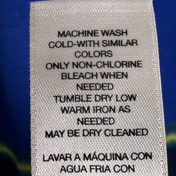 Chicos Dress Women 3 (XL) Blue Striped Sleeveless Blouson Midi Casual Beach Boho - Picture 9 of 13